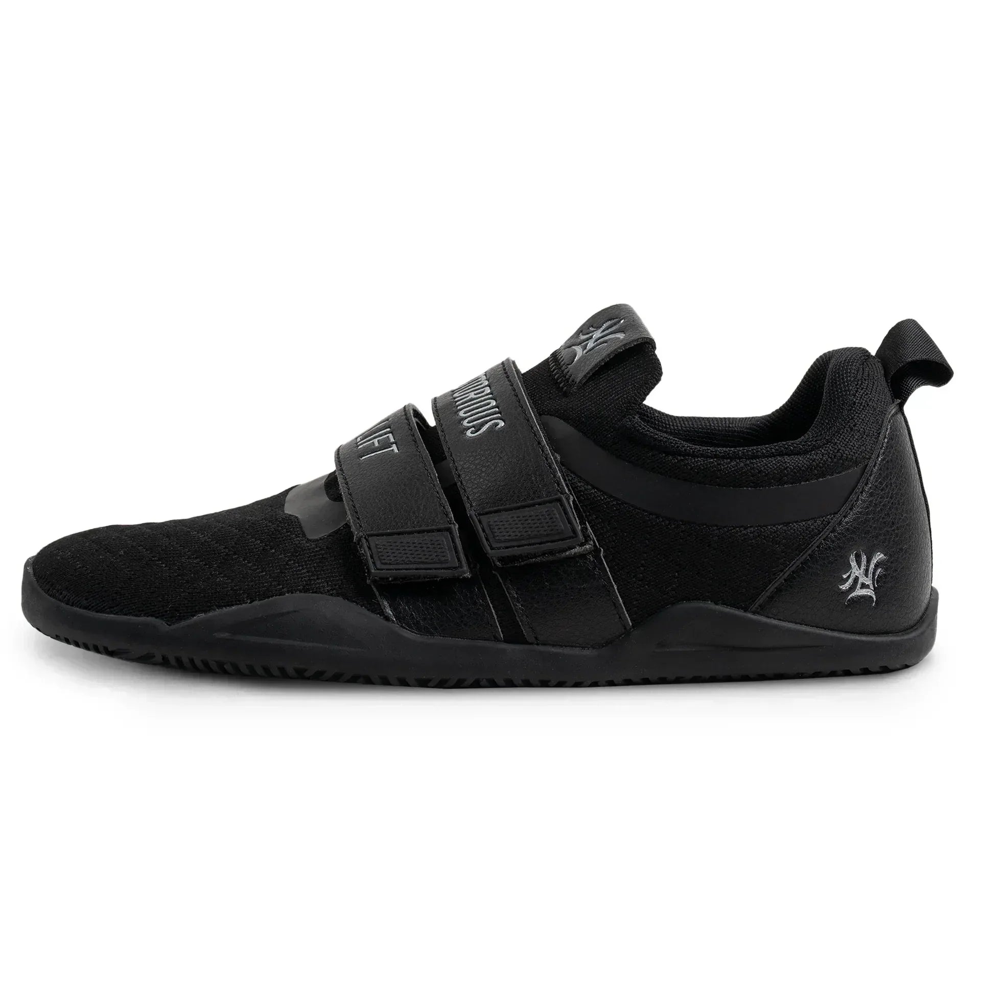 Sumo Sole Gen 4 Stealth side profile view - wide toe box powerlifting slipper in black