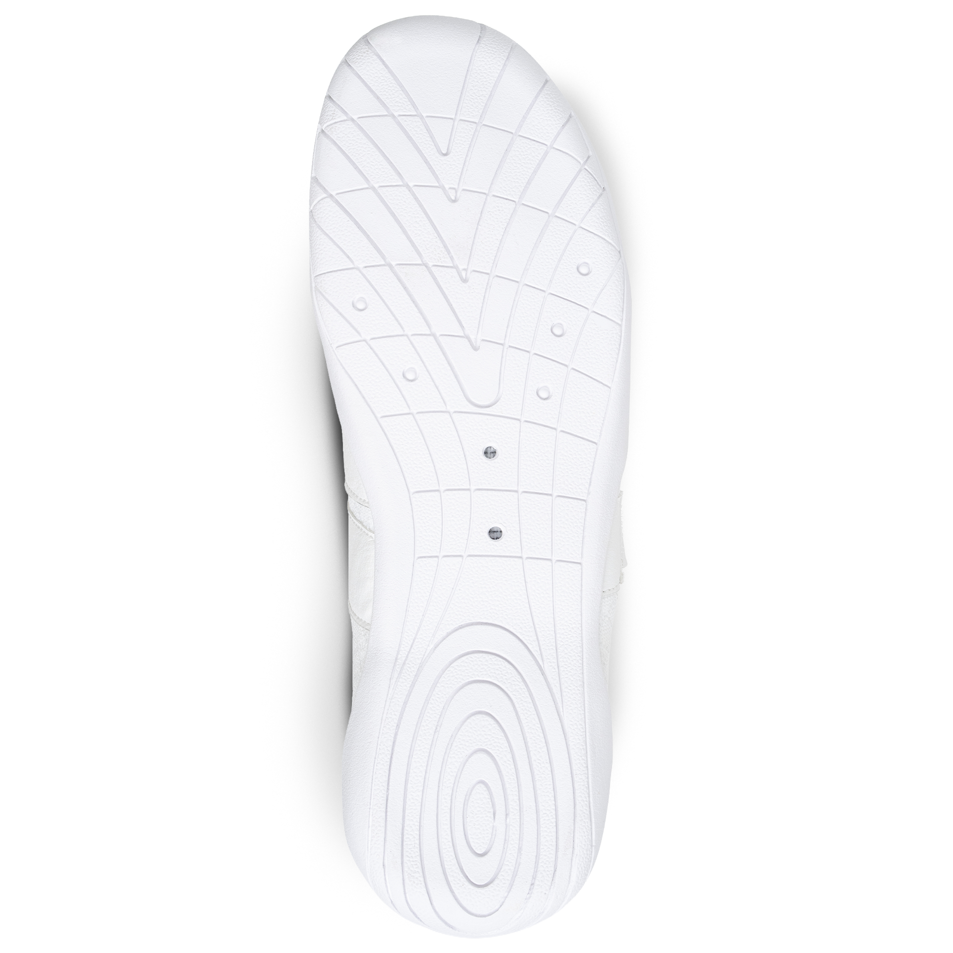 Notorious Lifters Gen 3 White sole view - ultra-thin Novus Grip Tech rubber outsole