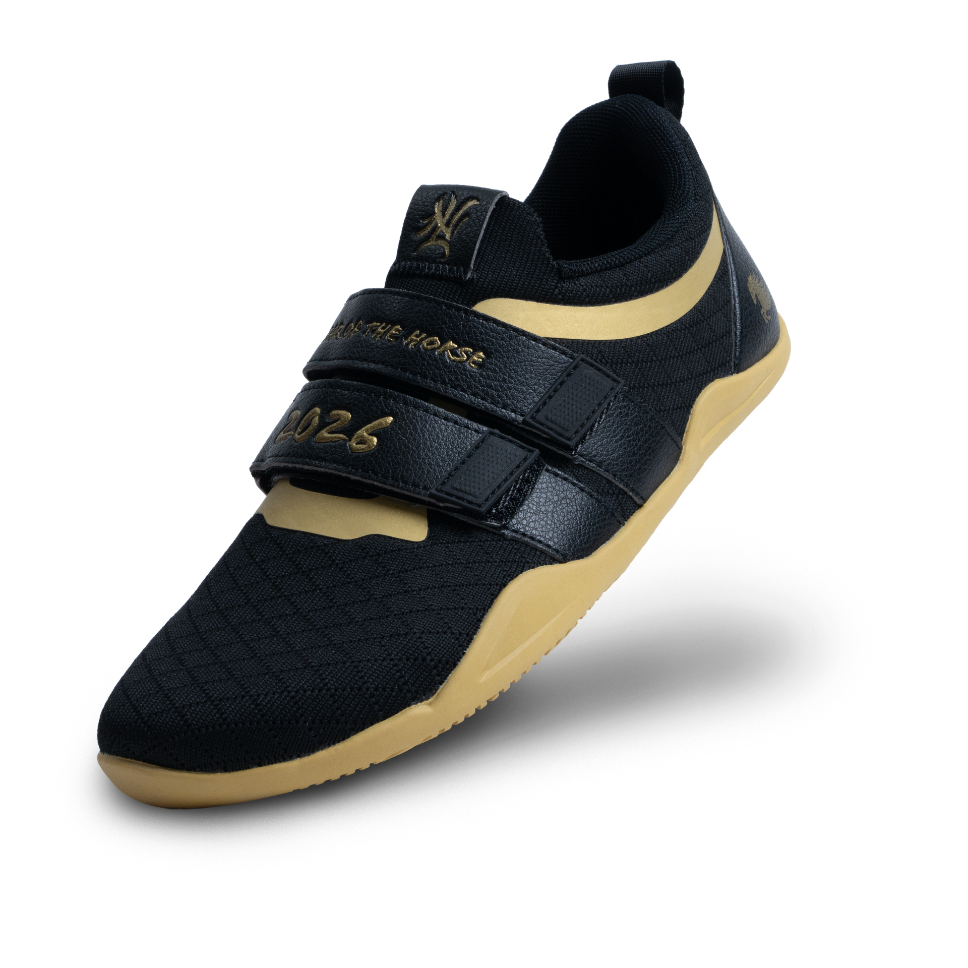 Sumo Sole Gen 4: Year of the Horse Black — Powerlifting Slipper (front view) | Notorious Lift