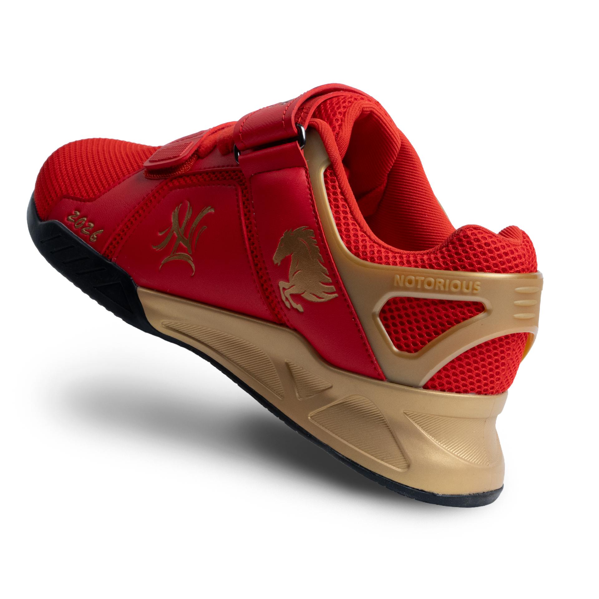 Ronin Lifters: Year of the Horse — Heeled Squat Shoe (back view) | Notorious Lift