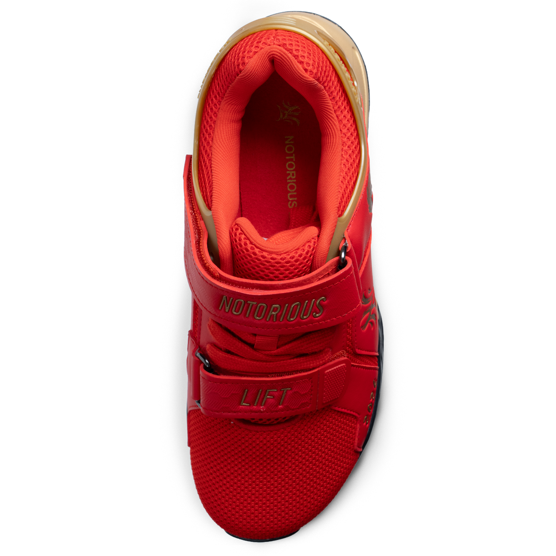 Ronin Lifters: Year of the Horse — Heeled Squat Shoe (top view) | Notorious Lift