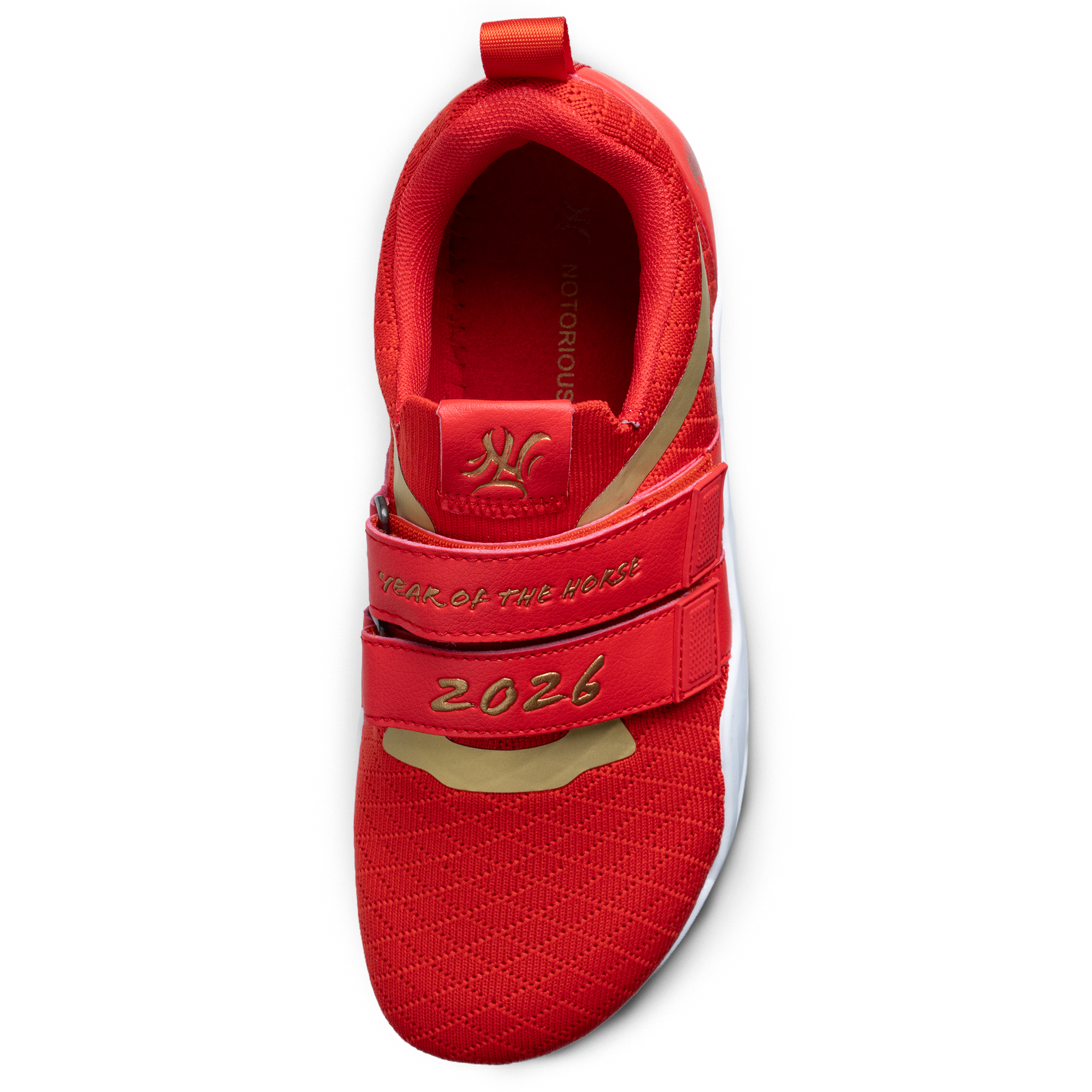 Sumo Sole Gen 4: Year of the Horse Red — Powerlifting Slipper (top view) | Notorious Lift